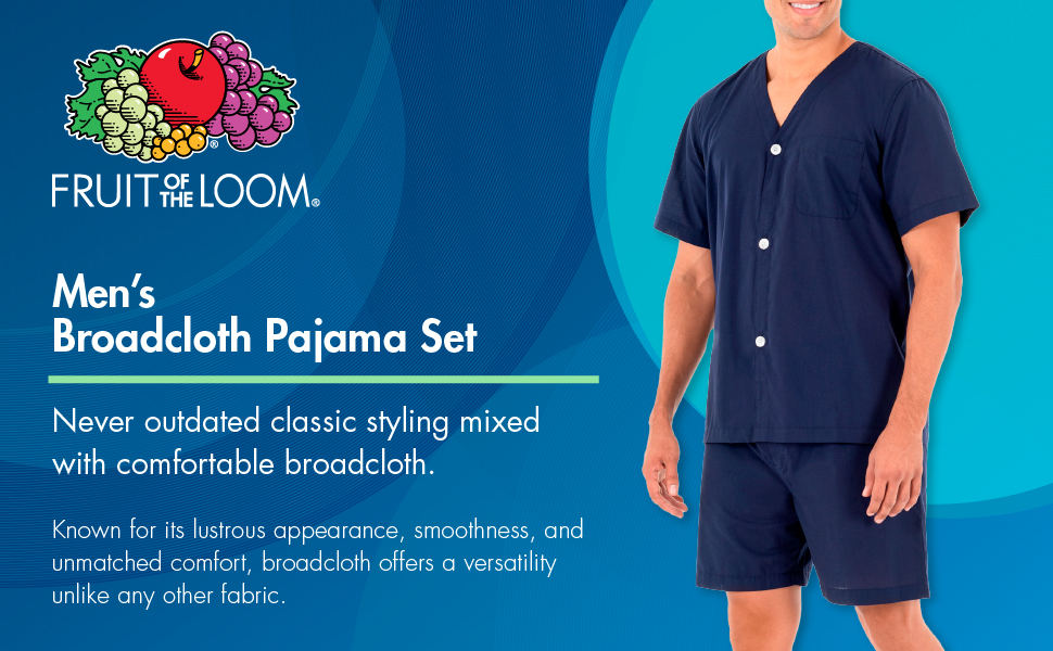 Fruit of the loom pajamas, men's pajamas, men's sleep set