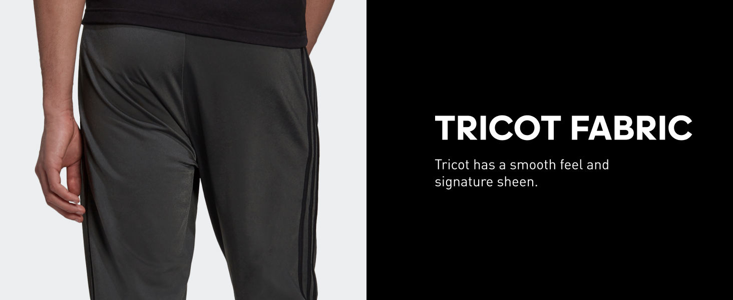 Tricot fabric has a smooth feel and signature sheen