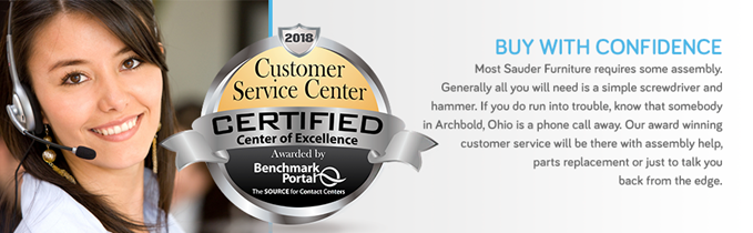 Buy with confidence. Sauder’s Award-winning customer service will be there every step of the way.