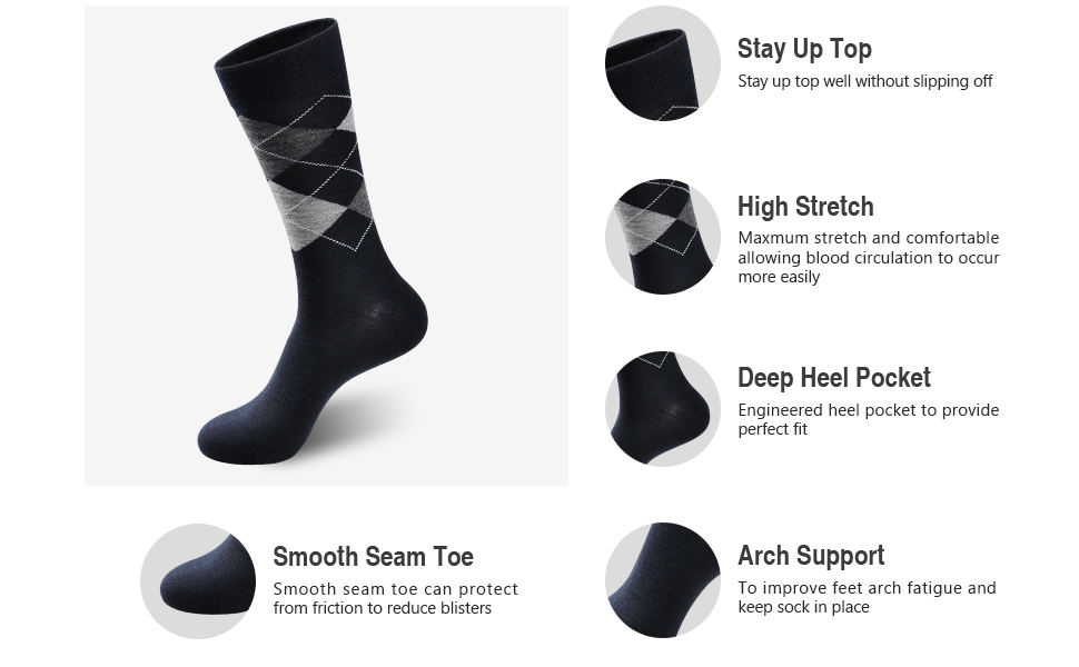 GKX Men's Moisture wicking socks