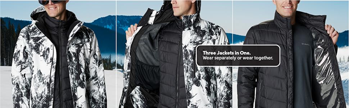 Men's three jackets in one - interchange system