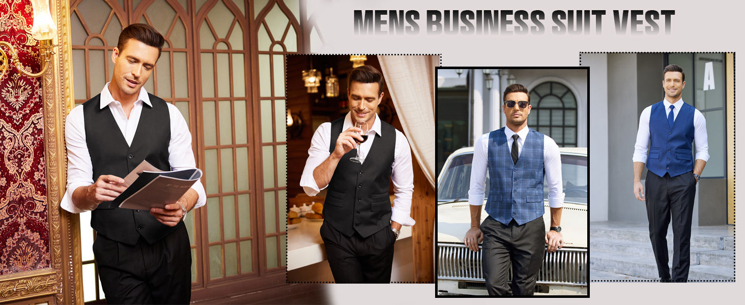 mens casual suit vest