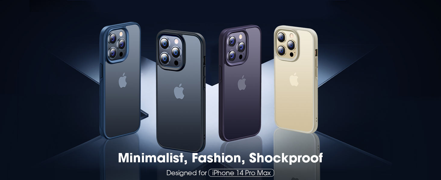 CASEKOO Minimalist Newly Matte Shockproof iPhone 14 Pro Max Phone Case