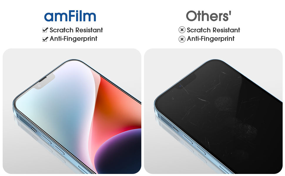 amFilm OneTouch iPhone 13 iPhone 14 Screen Protector