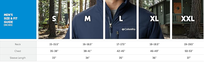 Men's Jacket size and fit guide